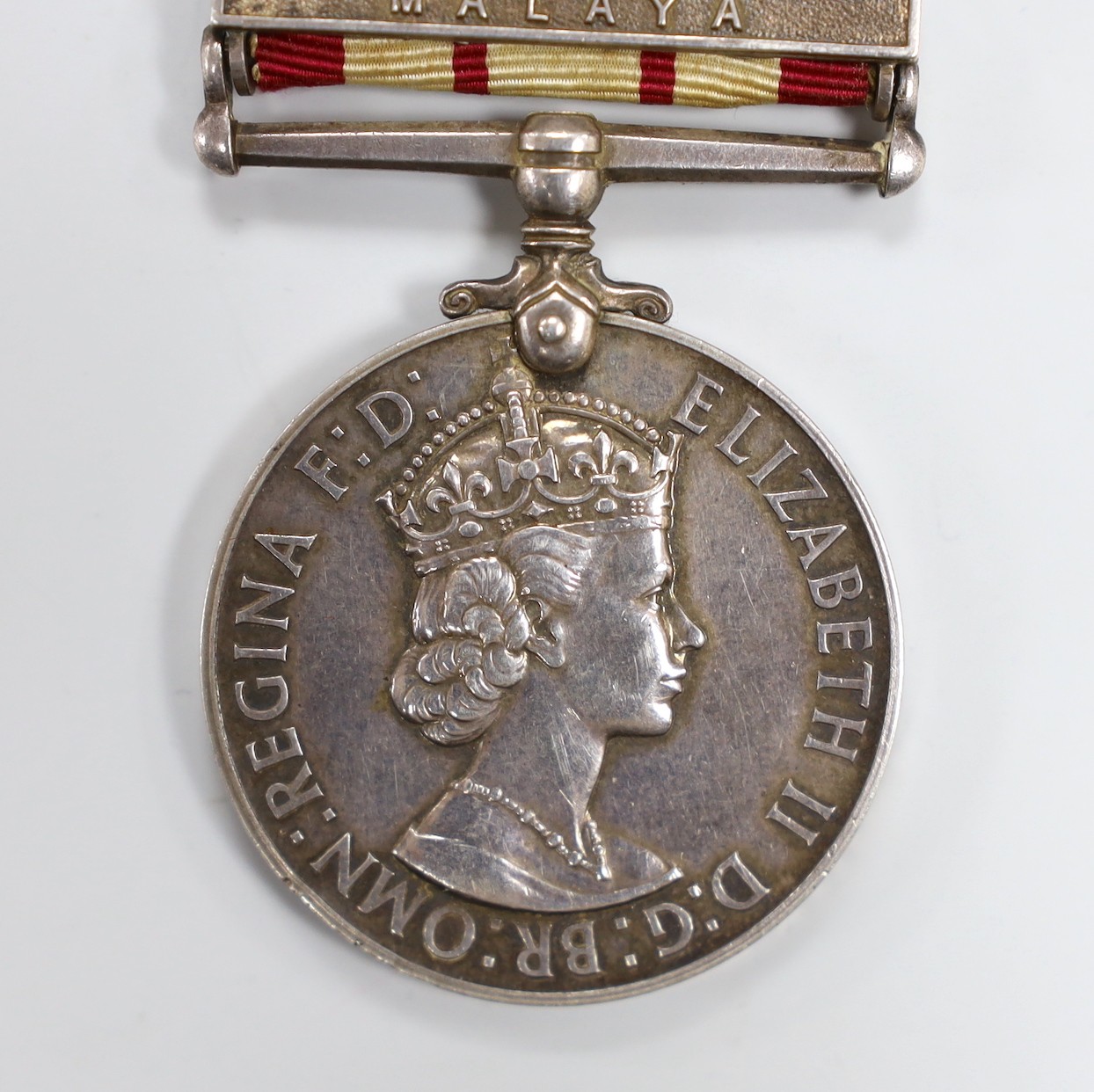 A QEII Naval GSM with Malaya clasp to L/FX 917523 P.R. Harding N.A.M. (A) R.N.